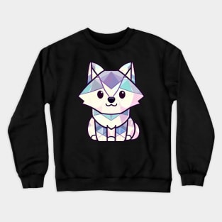 Geometric Husky Puppy Shirt Crewneck Sweatshirt